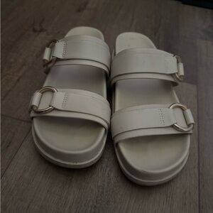 Women's A New Day Cream Slide Sandals